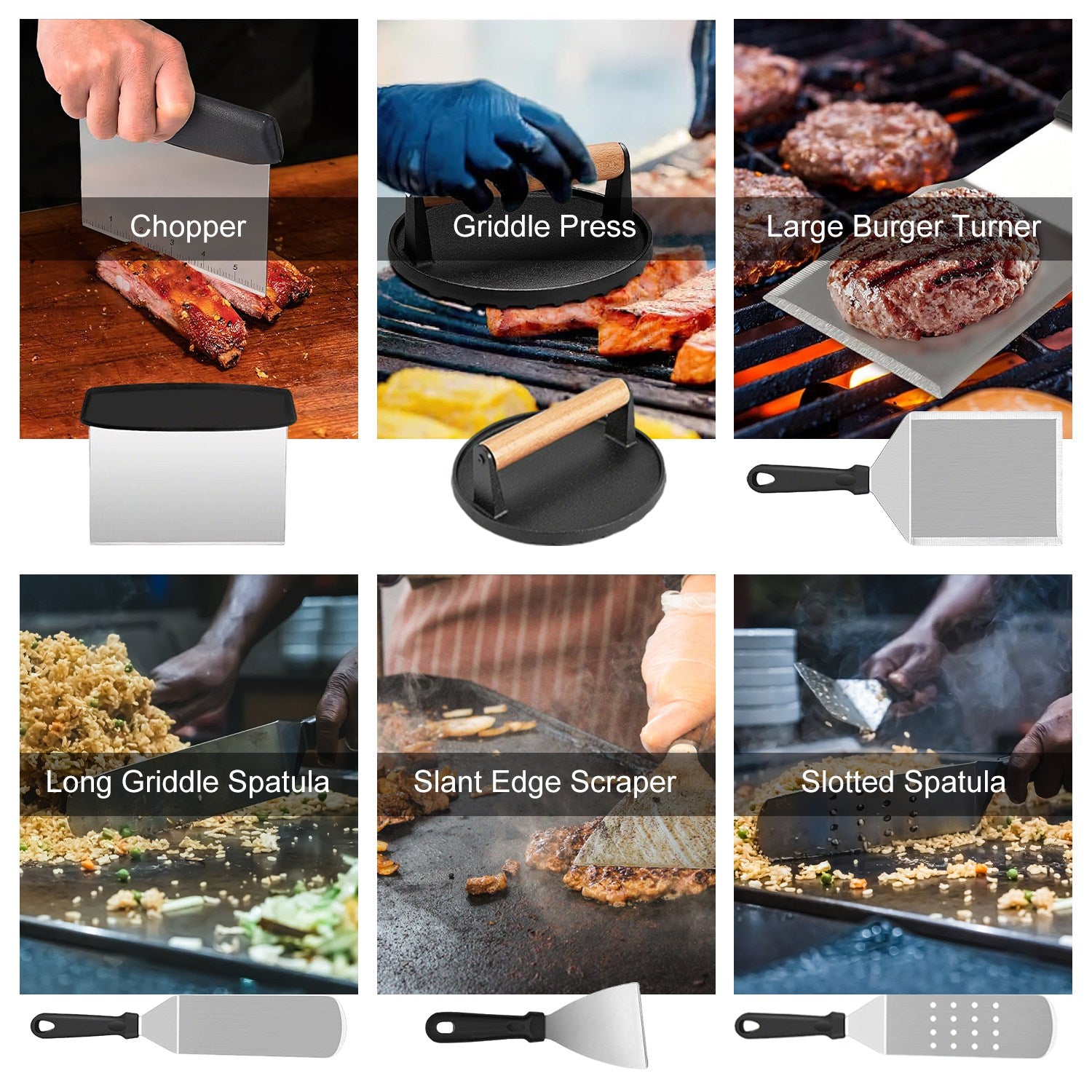 31-Piece Griddle Accessories Kit – Complete Flat Top Grill Tool Set with Storage Bag